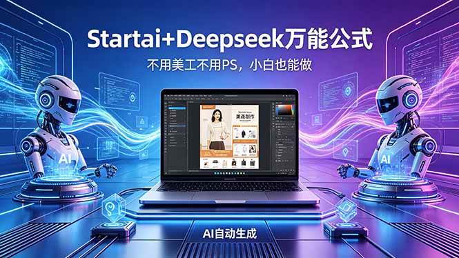 （18341期）AI自动做电商详情页：Startai+Deepseek万能公式，不用美工不用PS，小白也能做-易创网