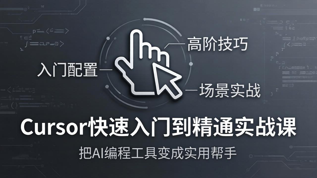 Cursor快速入门到精通实战课：入门配置+高阶技巧+场景实战，把AI编程工具变成实用帮手-易创网