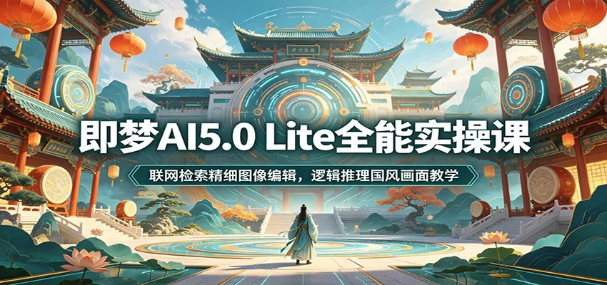 即梦AI5.0 Lite全能实操课：联网检索精细图像编辑，逻辑推理国风画面教学-易创网