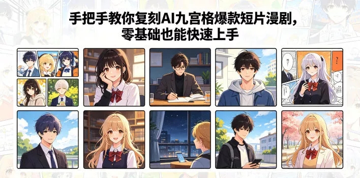 手把手教你复刻AI九宫格爆款短片漫剧，零基础也能快速上手-易创网