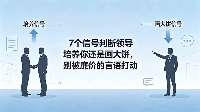 付费文章：7个信号判断领导培养你还是画大饼，别被廉价的言语打动-易创网