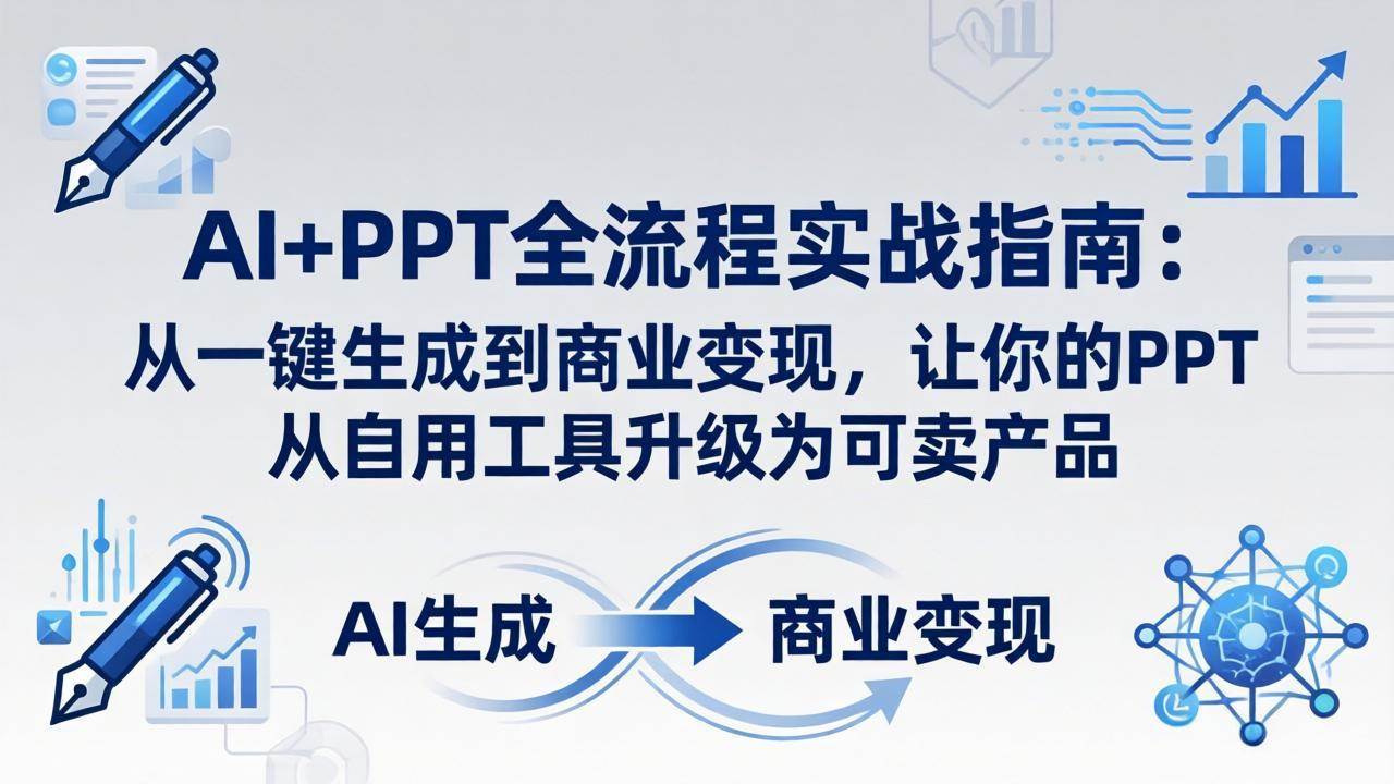 （18142期）AI+PPT全流程实战指南-更新4月21：从一键生成到商业变现，让你的PPT从自用工具升级为可卖产品-易创网