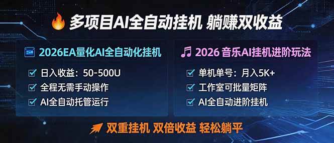 （18380期）多项目AI自动挂机玩法：双重挂机，双倍收益，轻松躺平-易创网