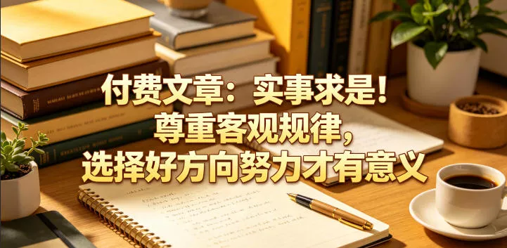 付费文章：实事求是！尊重客观规律，选择好方向努力才有意义-易创网
