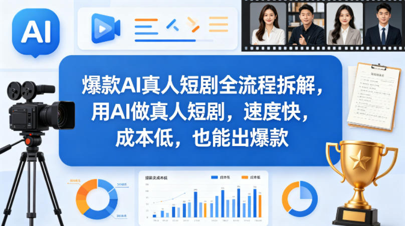 爆款AI真人短剧全流程拆解，用AI做真人短剧，速度快，成本低，也能出爆款-易创网