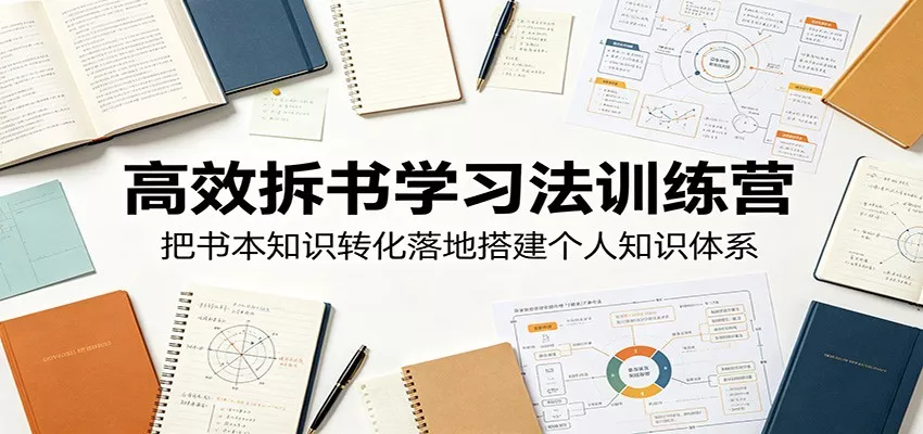 高效拆书学习法训练营，把书本知识转化落地搭建个人知识体系-易创网
