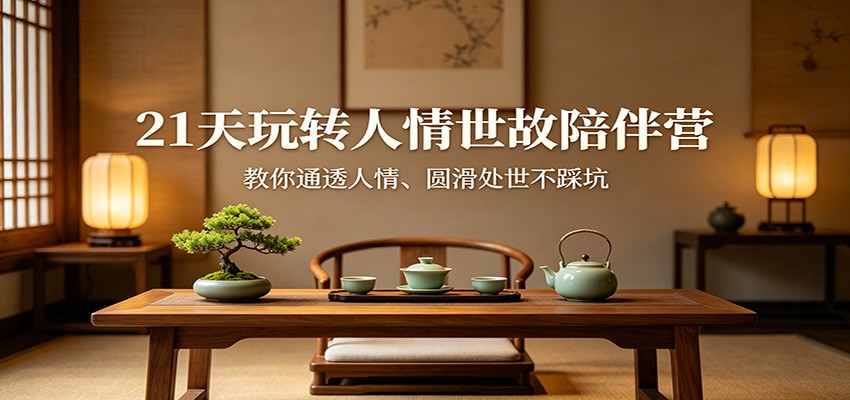 21天玩转人情世故陪伴营：教你通透人情、圆滑处世不踩坑-易创网
