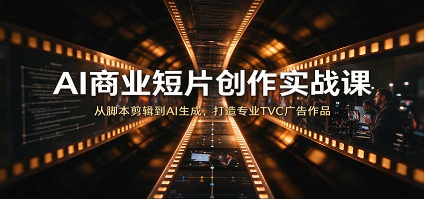 AI商业短片创作实战课：从脚本剪辑到AI生成，打造专业TVC广告作品-易创网