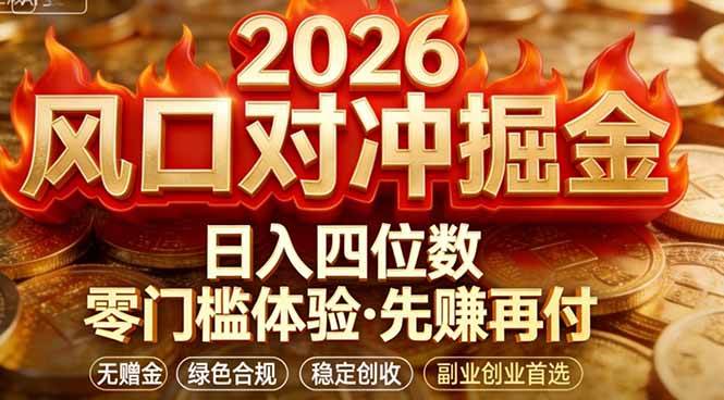 （17631期）2026美金对冲套利，无赠金对冲策略保驾护航，低门槛易上手实操。单人单日收益2000+-易创网