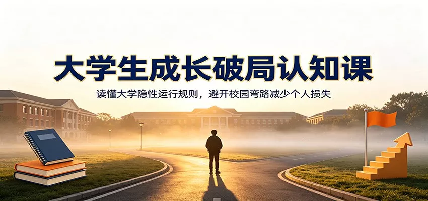 大学生成长破局认知课：读懂大学隐性运行规则，避开校园弯路减少个人损失-易创网