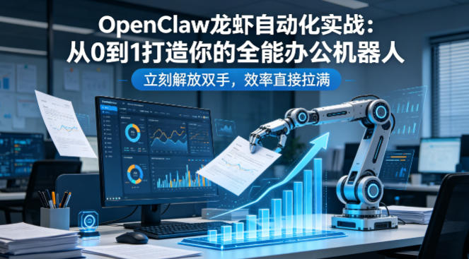 OpenClaw龙虾自动化实战：从0到1打造你的全能办公机器人，立刻解放双手，效率直接拉满-易创网