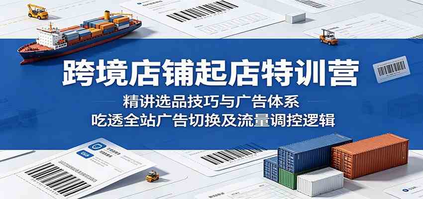 跨境店铺起店特训营：精讲选品技巧与广告体系，吃透全站广告切换及流量调控逻辑-易创网