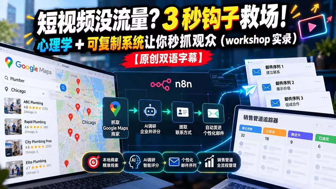 短视频没流量？3 秒钩子救场！心理学 + 可复制系统让你秒抓观众(workshop 实录-易创网