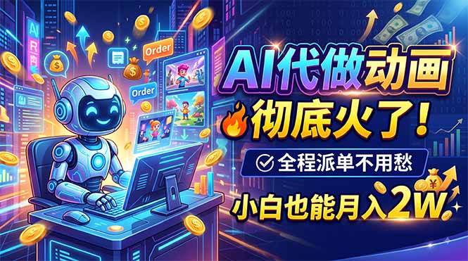 （19828期）AI代做动画，彻底火了！全程派单不用愁，小白也能月入2W-易创网