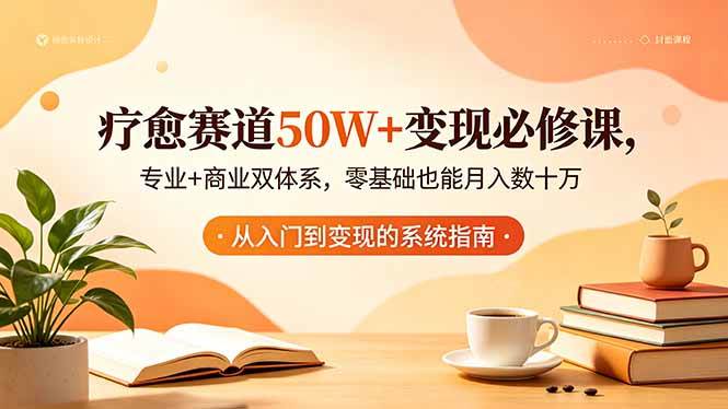 （18523期）疗愈赛道50W+变现必修课，专业+商业双体系，零基础也能月入数十万-易创网