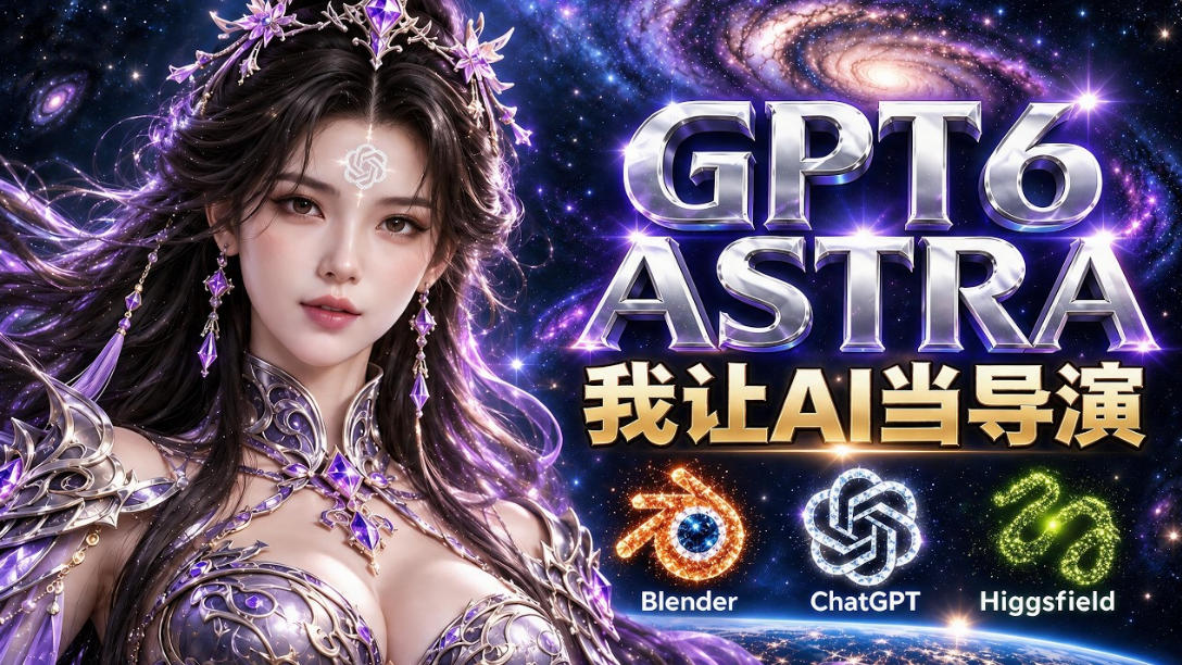 让GPT-6 Astra当导演！Higgsfield和Blender实战打造30秒玄幻精准运镜短片！-易创网