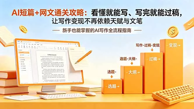 AI短篇+网文通关攻略-更新：看懂就能写、写完就能过稿，让写作变现不再依赖天赋与文笔-易创网