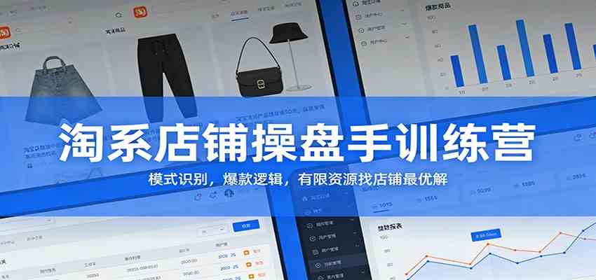 淘系店铺操盘手训练营：模式识别，爆款逻辑，有限资源找店铺最优解网赚项目-副业赚线-互联网创业-资源整合易创网