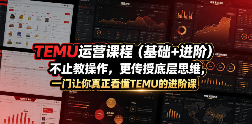 TEMU运营课程（基础+进阶），不止教操作，更传授底层思维，一门让你真正看懂TEMU的进阶课-易创网